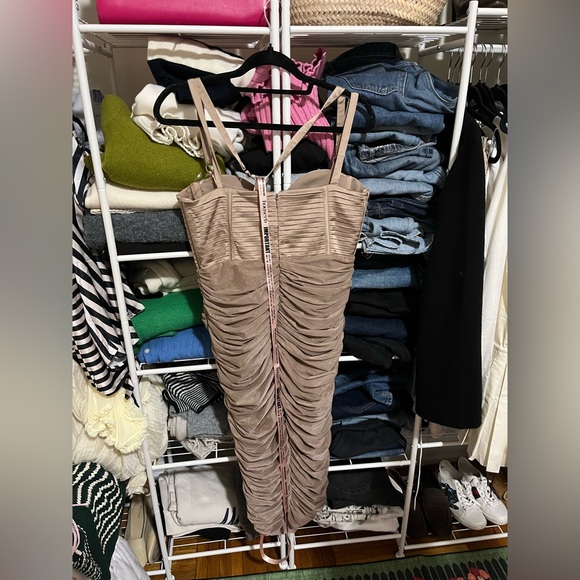 House of CB Strapless Tan Josephine Dress - Picture 7 of 8